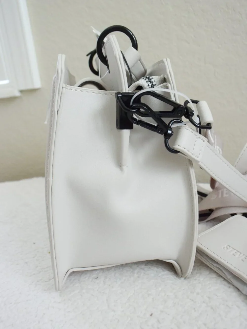 *Steve Madden* Cream Bevelyn Bats Satchel Crossbody Shoulder Bag/Purse- Limited.